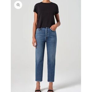 Agolde 90’s Pinch Waist Crop Jeans in Solace size 33 NWT NEW